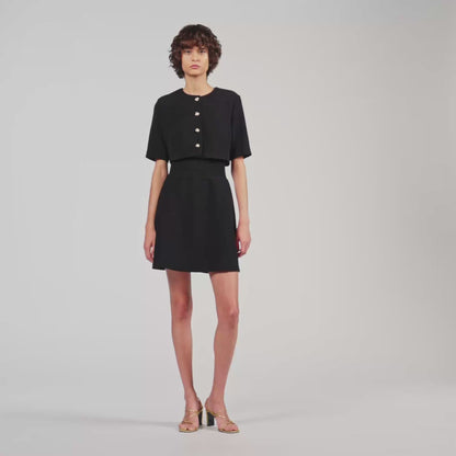 Georgina Short 2-in-1 dress Black