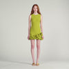 Chloe Short Floral Knit Dress Green