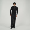 Zip Sweater Wool Sweater With Zipped Collar Carbon Black