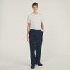 Large Jersey Wide-Leg Trousers Navy Blue