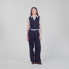 Solmarin Striped wool trousers Navy Blue