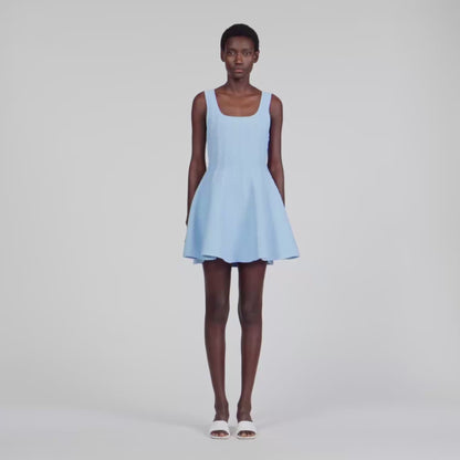 Lyssandra Beaded Knit Short Dress SKY BLUE