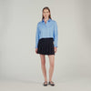 Henriette Short Tweed Pleated Skirt Black