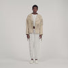 Jackie Fringed Suede Jacket Beige