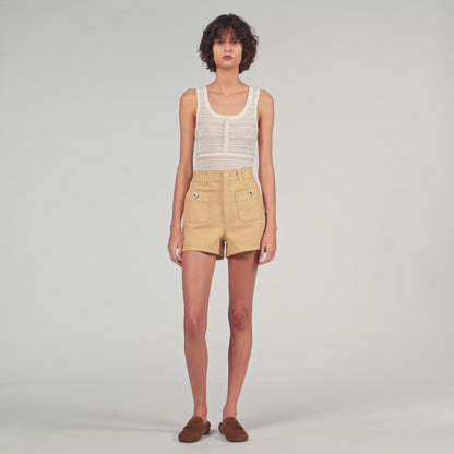 Texas Denim Shorts Beige
