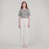 Flo Cropped Houndstooth Tweed Jacket Black / White