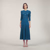 Ramia Pointelle knit midi dress Blue