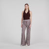 Doris Floral-Print Floaty Trousers Marron / Bleu