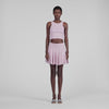 Tea Short Rhinestone Knit Skirt Mauve