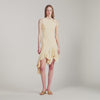 Biancona Asymmetric knit dress Vanilla