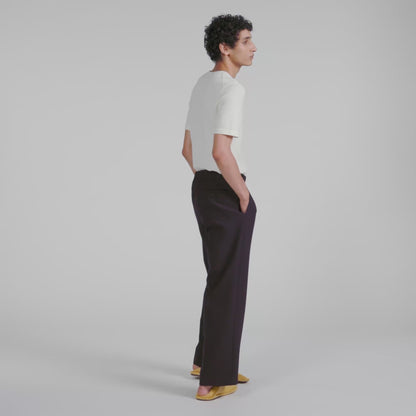 Large Jersey Wide-leg trousers Dark Taupe