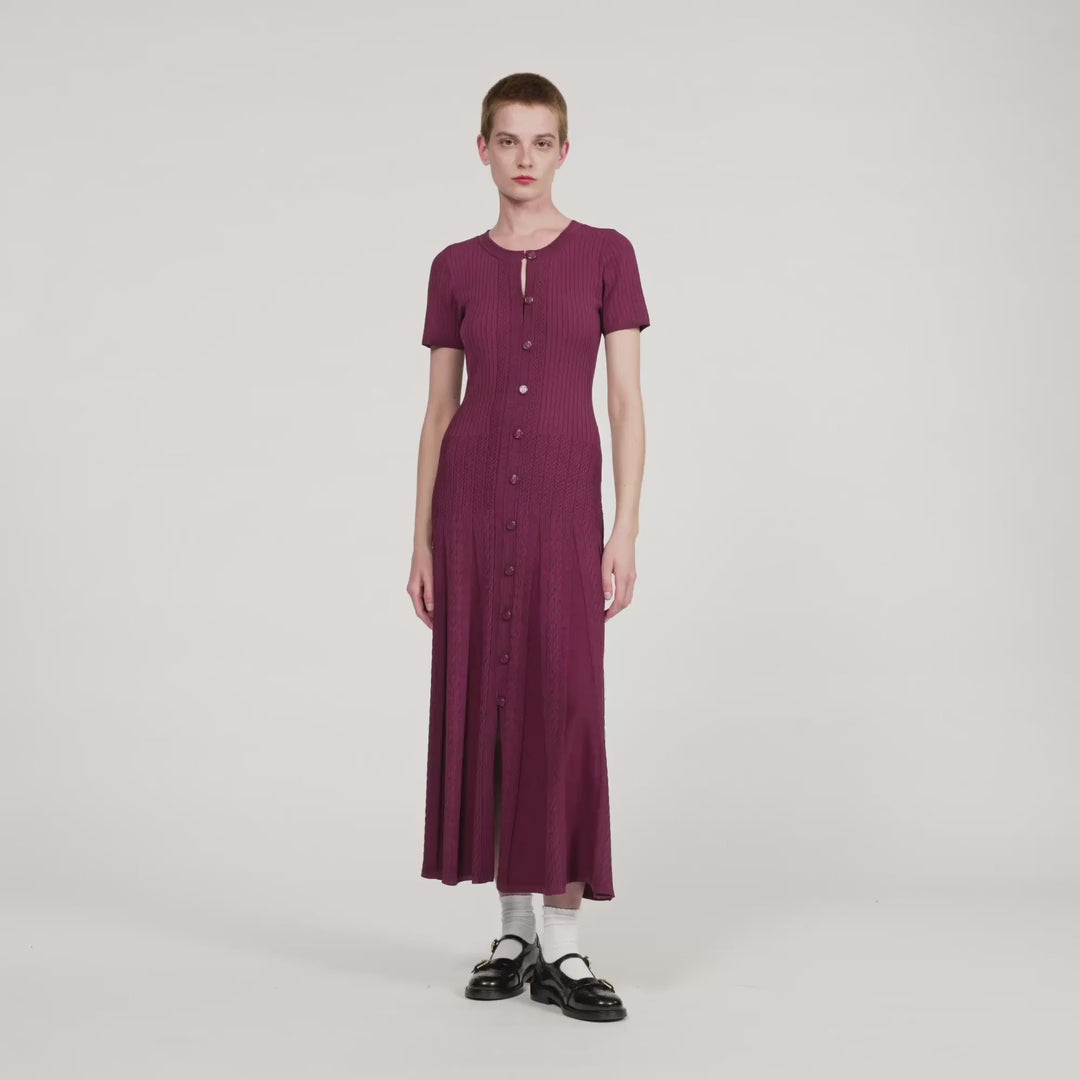 Milla Knit Maxi Dress Bordeaux