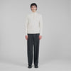 Zip Sweater Wool Jumper With Zip Collar Off White