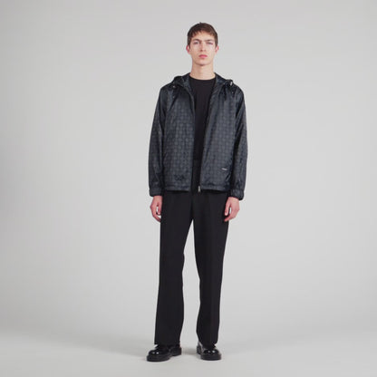 Surf Squarecross Nylon Jacquard Leger Square Cross Nylon Jacket Dark Grey