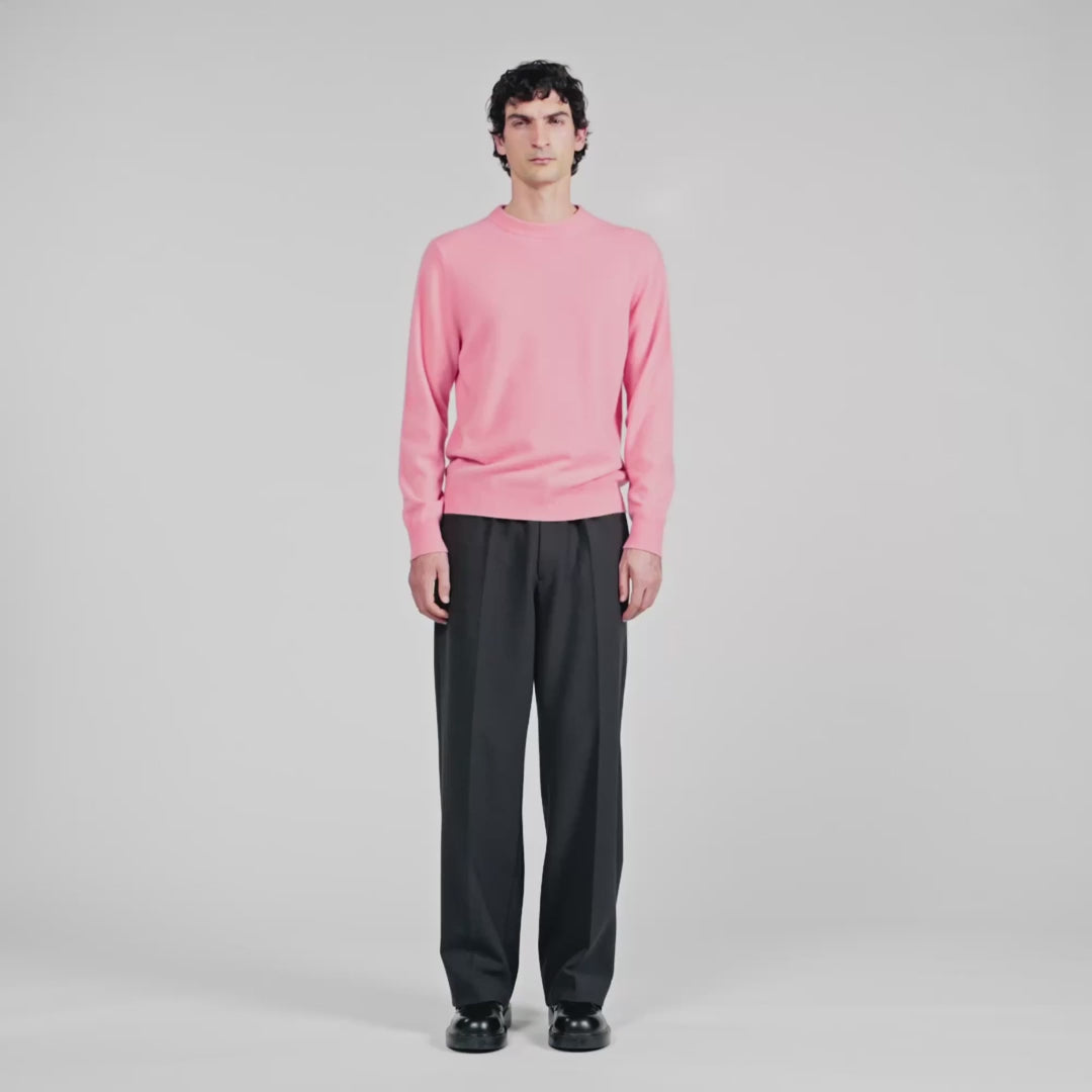 Crewneck Cashmere Sweater Baby Pink