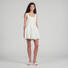 Lyssandra Beaded Knit Short Dress WHITE