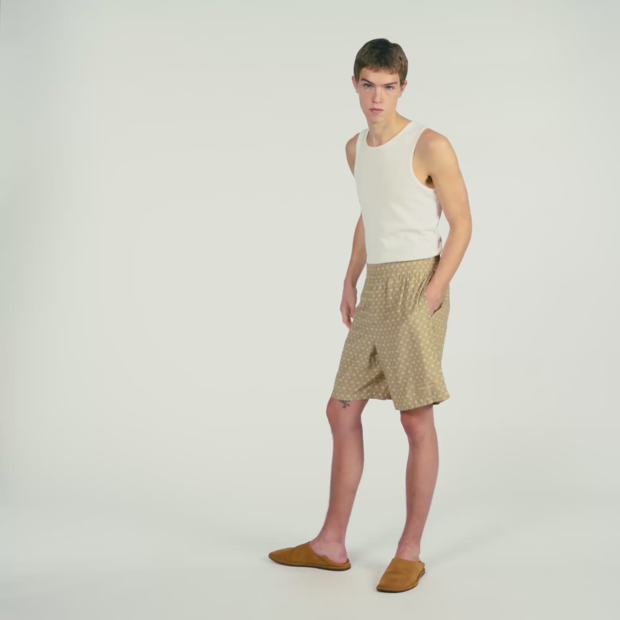 Catena Short Link Print Floaty Shorts HAVANE