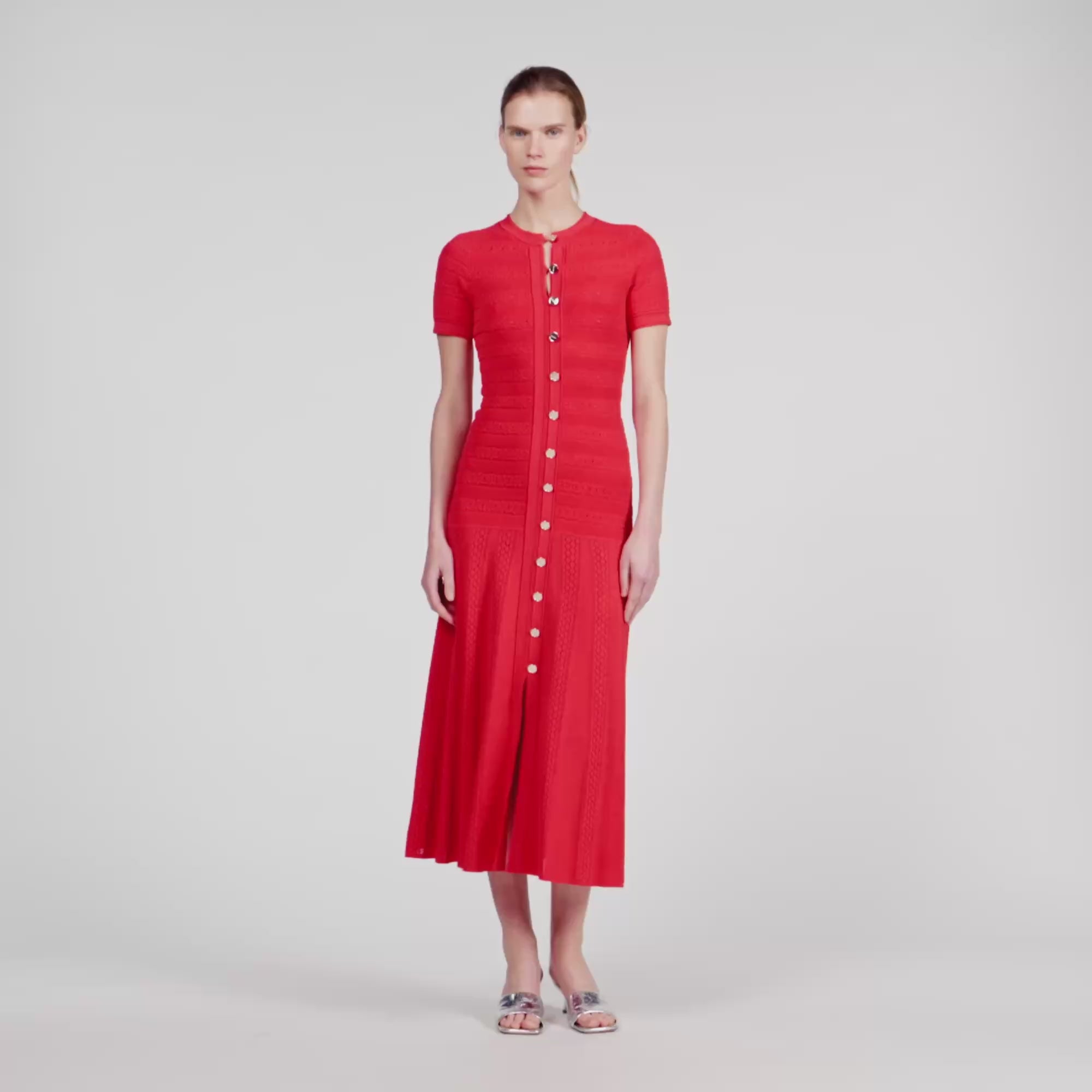 Milona Knit Maxi Dress RED
