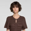 Diane Rhinestone knit maxi dress Brown