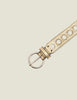 Belt With Eyelets Gold