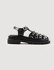 Olys Studded Leather Sandals Black