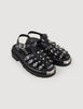 Olys Studded Leather Sandals Black