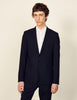 Classic Wool Suit Jacket Navy Blue